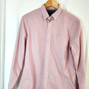 Banana Republic Long Sleeve Maroon X-Pattern Shirt (S)